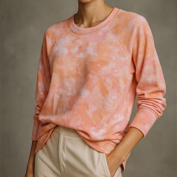 Athleta Tops - Athleta Peach Tie-Dye Sweatshirt-S